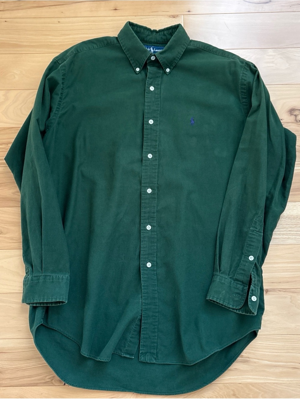 Ralph Lauren Blake Collection Men's Dark Green Button-Down Shirt Medium Classic - Picture 4 of 7